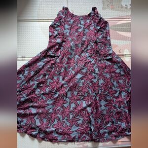 Floral Pink and Gray Dress